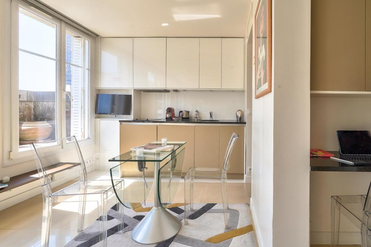 Designed Studio With Ac-Terrasse Vue Tour Eiffel Parigi Esterno foto