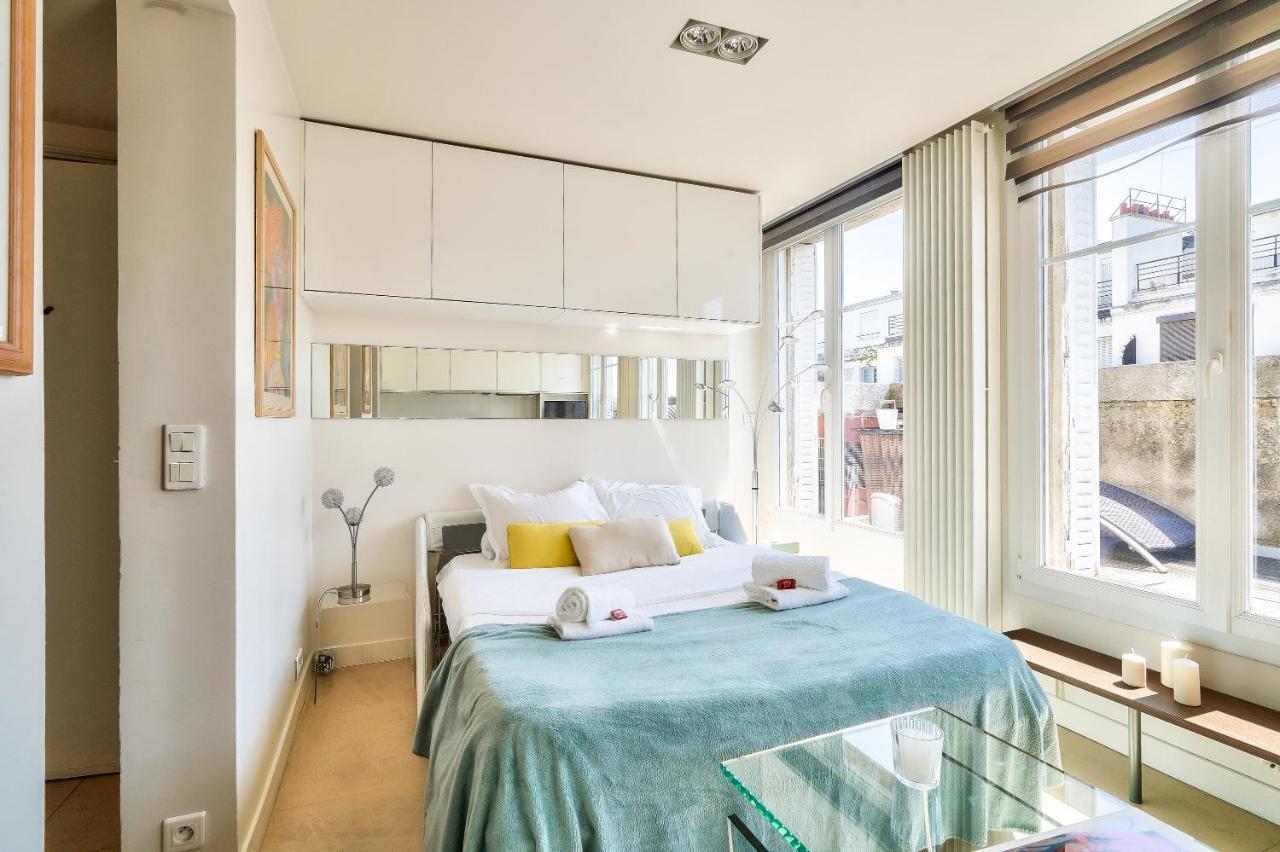 Designed Studio With Ac-Terrasse Vue Tour Eiffel Parigi Esterno foto